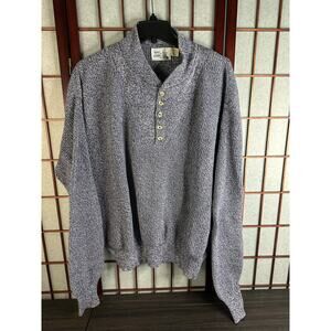 Penn's Landing Blue heathered sweater pullover shall collar size 3X
